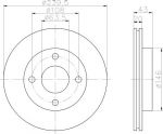 MINTEX MDC579 тормозной диск на FORD FIESTA фургон (FVD)