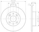 MINTEX MDC595 тормозной диск на ZAZ TAVRIA (1102)
