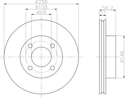 MINTEX MDC795 тормозной диск на AUDI 80 (8C, B4)
