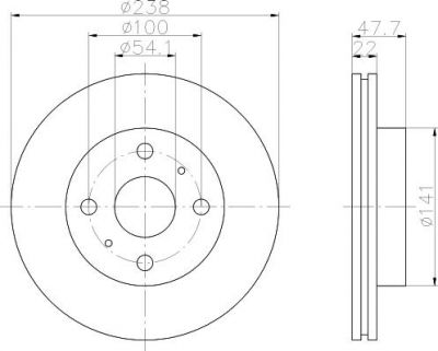 MINTEX MDC908 тормозной диск на TOYOTA CARINA II (_T17_)