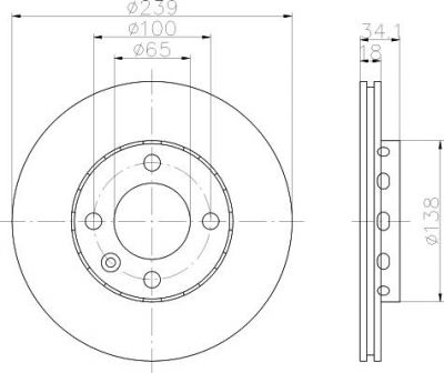 MINTEX MDC916 тормозной диск на VW LUPO (6X1, 6E1)