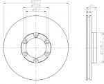 MINTEX MDC929 тормозной диск на MITSUBISHI L 300 фургон (P0_W, P1_W, P0_V, P1_V, P_2V, P2_W)