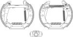 MINTEX MSP047 комплект тормозных колодок на AUDI 80 (81, 85, B2)