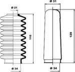 MOOG K150007 комплект пылника, рулевое управление на VW POLO купе (86C, 80)