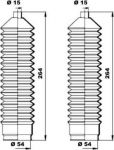 MOOG K150041 комплект пылника, рулевое управление на FIAT DUCATO Panorama (280)