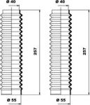 MOOG K150077 комплект пылника, рулевое управление на VOLVO 460 L (464)