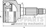 NIPPARTS ШРУС наружн к-кт MAZDA 626 без ABS 91-97 (G568-25-600B, J2823110)