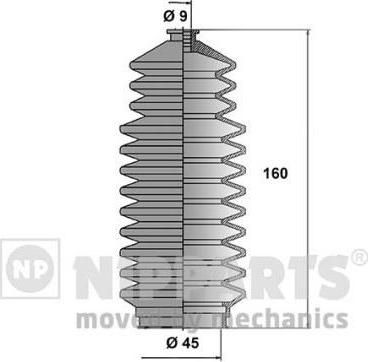 Nipparts Пыльник рул.тяги (к-т) NISSAN PRIMERA 90-98 (J2841000)
