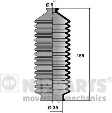 NIPParts J2841007 комплект пылника, рулевое управление на NISSAN PRAIRIE (M10, NM10)