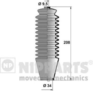 NIPParts J2852004 комплект пылника, рулевое управление на TOYOTA COROLLA Liftback (_E8_)