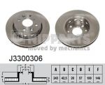 NIPPARTS Диск торм. KIA SEPHIA/SHUMA 1.5-1.8 96- пер. вент. (0K20A-33-251A, J3300306)