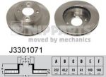 NIPPARTS Диск торм. NISSAN ALMERA (N15) 1.4/1.6 95- пер. вент. (562024J, J3301071)