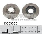 NIPParts J3303035 тормозной диск на MAZDA 323 III Hatchback (BF)