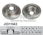 NIPPARTS Диск тормозной NISSAN X-TRAIL 01>07/07> задний вент. (432068H701, J3311043)