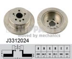 Nipparts Диск тормозной TOYOTA CARINA E 1.6-2.0 92-97 задний D=269мм. (J3312024)