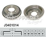 NIPPARTS Барабан тормозной NISSAN 100 NX (B13), ALMERA N15 180mm (43206-50Y10, J3401014)