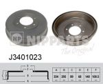 NIPParts J3401023 тормозной барабан на NISSAN NAVARA (D40)