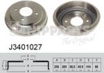 NIPParts J3401027 тормозной барабан на NISSAN ALMERA II (N16)