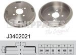 NIPParts J3402021 тормозной барабан на TOYOTA YARIS (SCP1_, NLP1_, NCP1_)