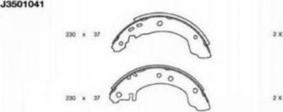 NIPPARTS Колодки тормозные зад. бар. NISSAN PRIMERA(P10) 1,6/2,0L ->06/96 4406070J20 (4406070J28, J3501041)