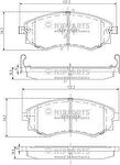 NIPPARTS Колодки тормозные HYUNDAI ELANTRA/MATRIX/SONATA передние (572347, J3601055)