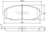 NIPPARTS Колодки тормозные TOYOTA HIACE 2.0-2.7 84- передние (04465-26320, J3602076)