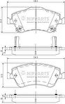 NIPPARTS Колодки тормозные передние Toyota Auris 07- (0446502200, J3602124)