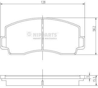 NIPParts J3605002 комплект тормозных колодок, дисковый тормоз на TOYOTA CELICA купе (RA4_, TA4_)