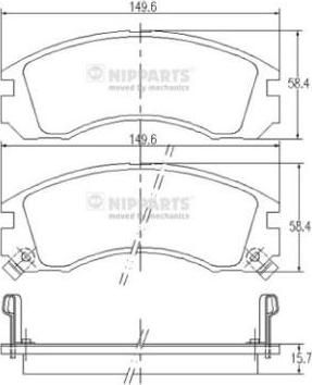 NIPPARTS Колодки тормозные передние MITSUBISHI OUTLANDER 03> PAJERO 90>00> Galant IV V VI 87-00 (4605A774, J3605031)
