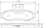 NIPPARTS Колодки тормозные DAEWOO LEGANZA 2.0/2.2 97-/NUBIRA 1.6/2.0 97- задние (572406, J3610901)