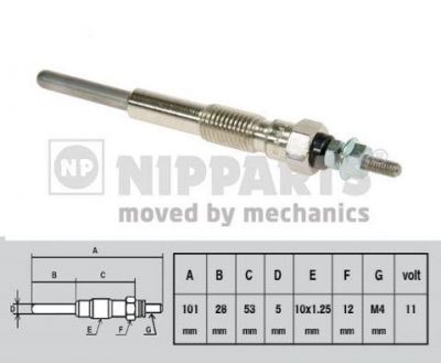 Nipparts Свеча накала TOYOTA CARINA E/AVENSIS (J5712007)