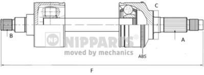 NIPParts N2812009 приводной вал на TOYOTA YARIS (SCP1_, NLP1_, NCP1_)