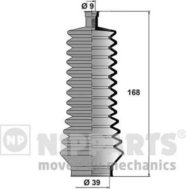 NIPParts N2841022 комплект пылника, рулевое управление на NISSAN KUBISTAR (X76)