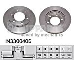 NIPParts N3300406 тормозной диск на SSANGYONG REXTON (GAB_)