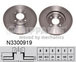 NIPParts N3300919 тормозной диск на CHEVROLET AVEO седан (T300)