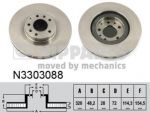 NIPPARTS Диск тормознойMAZDA CX-7 07- передний (EH14-33-25XA, N3303088)