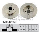 NIPPARTS Диск тормозной TOYOTA YARIS 06-/IQ 09- задний D=259мм. (42431-52080, N3312059)