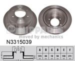 NIPParts N3315039 тормозной диск на MITSUBISHI PAJERO SPORT II (KH_, KG_)