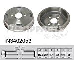 NIPParts N3402053 тормозной барабан на TOYOTA YARIS (NHP13_, NSP13_, NCP13_, KSP13_, NLP13_)