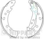 NIPPARTS Колодки тормозные ручного тормоза Toyota Yaris 1.0/1.3/1.4D 06- (04495-0D040, N3502091)