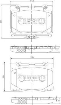 NIPPARTS Колодки тормозные HONDA LEGEND 4WD 06- передние (45022-SJA-E00, N3604070)