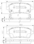 NIPPARTS Колодки тормозные FORD FIESTA 08-/MAZDA 2 07- передние (DFY1-33-28ZA, N3606022)
