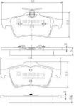 NIPPARTS Колодки тормозные задние комплект Ford Focus II , III / Mazda 3/ VOLVO S40 II . (1233679, N3613022)