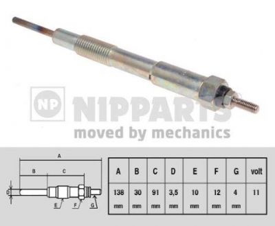 Nipparts Свеча накала MAZDA 6/CX-7 09- (N5713016)