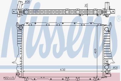 Nissens 60459A радиатор, охлаждение двигателя на AUDI 100 (4A, C4)