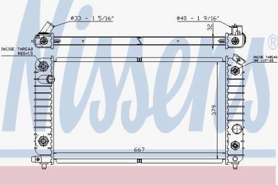 Nissens 60915 радиатор, охлаждение двигателя на CHEVROLET S10 пикап