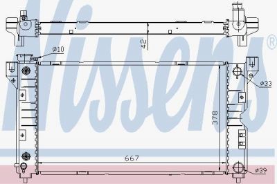 Nissens 60984A радиатор, охлаждение двигателя на DODGE CARAVAN