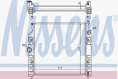 Nissens 61026 радиатор, охлаждение двигателя на JEEP CHEROKEE (KJ)