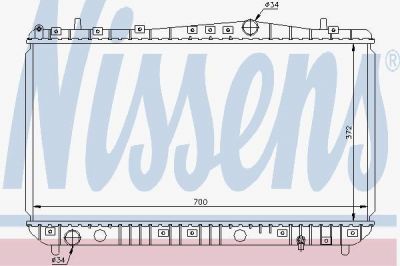 NISSENS Радиатор основной CHEVROLET Lacetti 1.4/1.6L /МКПП (61633)