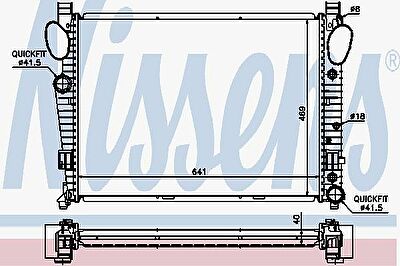 NISSENS Радиатор MB W220 5.5-6.5/3.2D/4.0D 99-06 (220 500 20 03, 62547A)